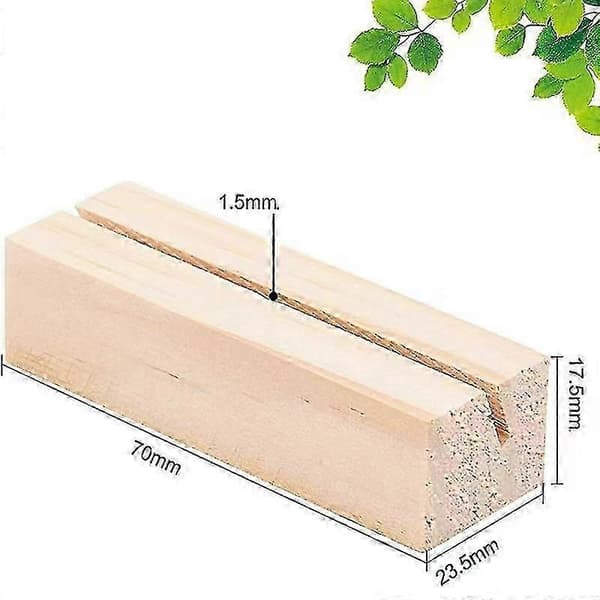 10-pack Trä Placeringskortshållare Trä Meny Skylthållare Bordsnummer Kort Displayställ För Bröllopsmiddag Hem