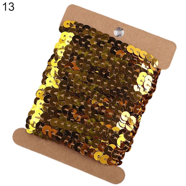 1 Rulle Paljettband Glänsande Klippbart 10 Yard Sömnadshantverk Paljett DIY Band Tyg Tillbehör 13