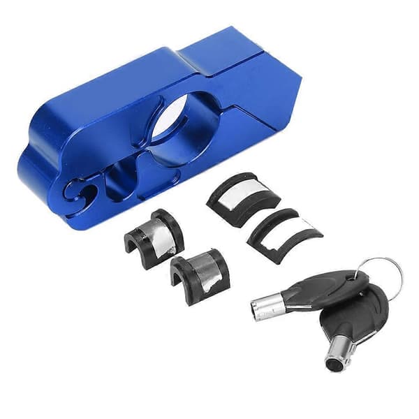 Motorcykel CNC Universal Aluminiumlegering Bromsstopp Stöldskydd Handtagslås Spak (Blå)