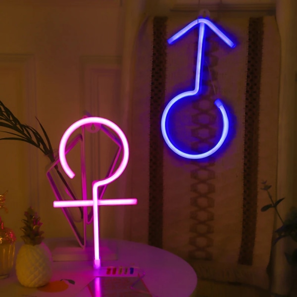 LED neonljus Nya skyltar Visa manliga skyltar Neonljus för