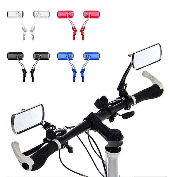 Mountain Bike Handlebar Mirrors (Silver) Motorcycle Bike Conversi