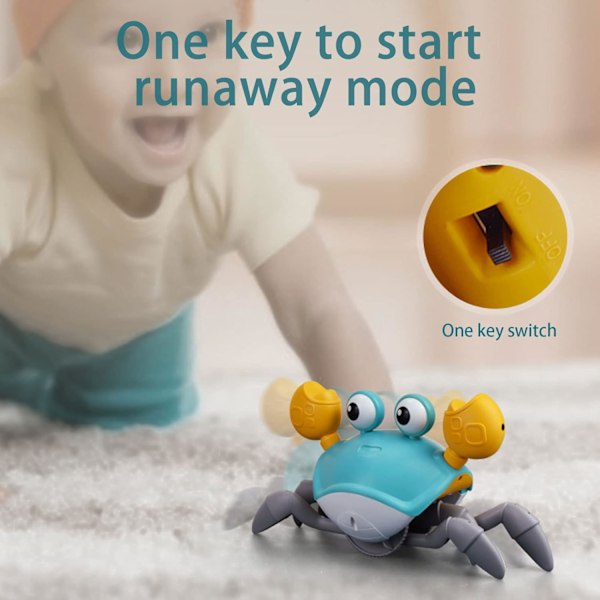 ##/Elektrisk automatisk induktion krabbe legetøj, USB, lys og musik##/