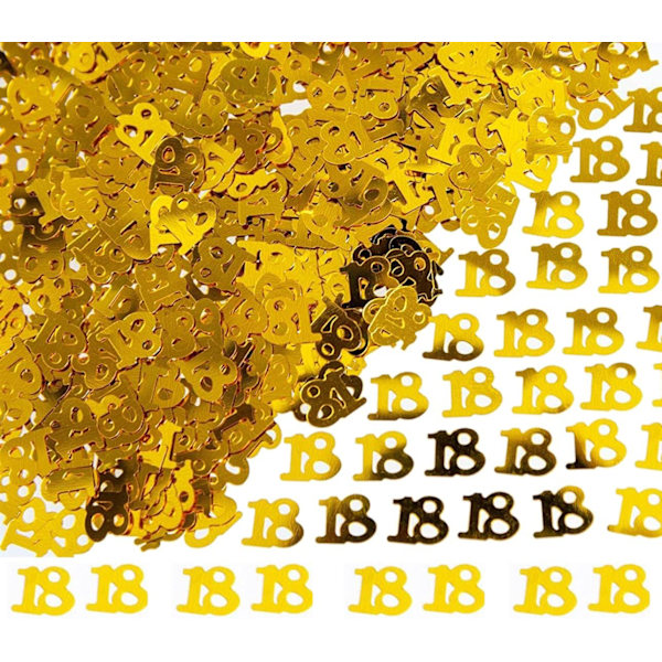 80. syntymäpäiväkonfetti, Kultakonfetti 80 Konfetti 15g Pöytäkonfetti