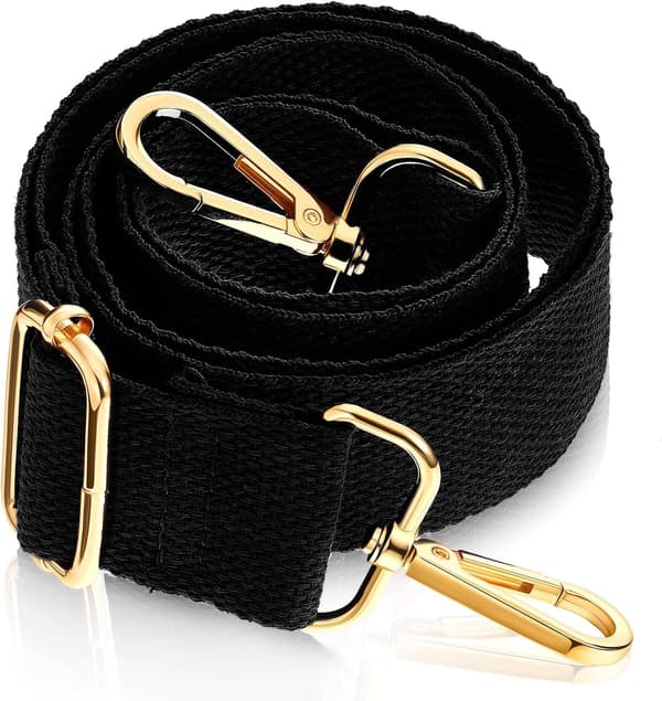 Håndtaske Skulderstropper, 1,5 Tommer (Sort) Bred Solid Farve Udskiftning