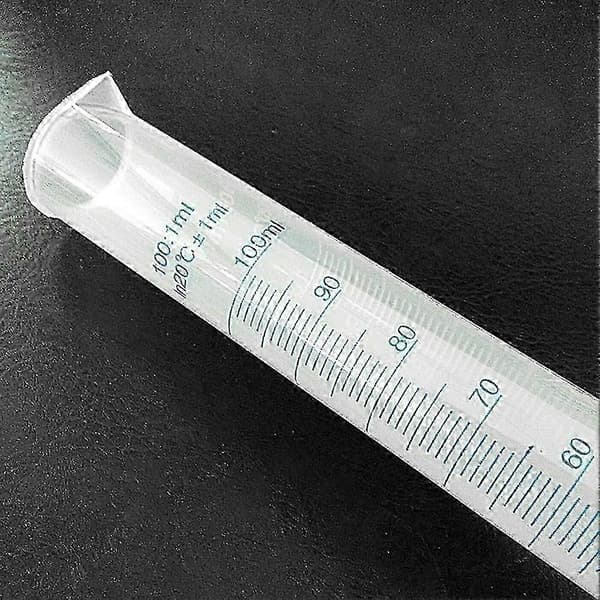 3 x 100 ml Plast Gradueret Målecylinder med Skala Kemilaboratorieværktøj