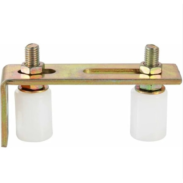 2 stk Skyveport Glidehjul med L-stolpebrakett, Nylon Justerbar