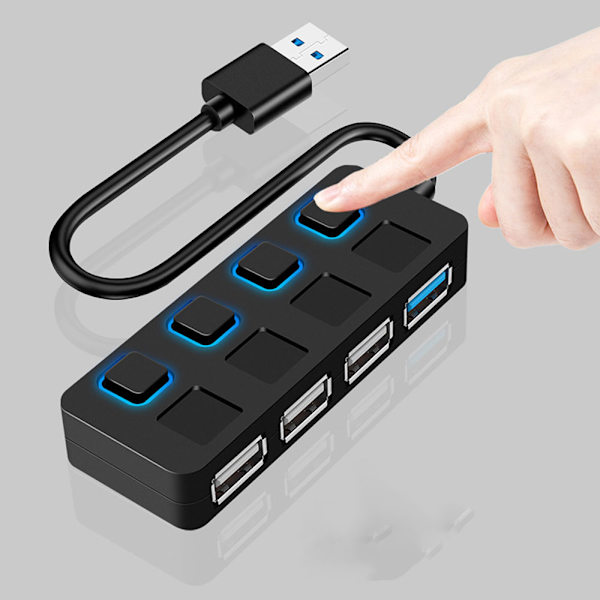 1 stk USB 3.0, 4 Ports USB Data Hub, 16cm Kabel, Højhastighed ??USB