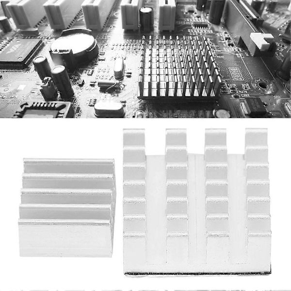 10 Sæt Stor/Lille Aluminium Køleplade CPU Køler med Klæbemiddel til Raspberry Pi 2/3/4B
