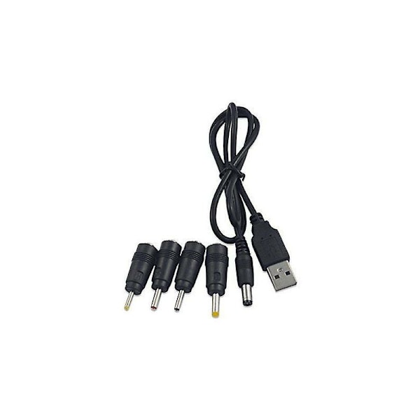Universaali DC-USB-kaapeli 2.0 2.5 3.0 4.0 5.5 5 in 1 Moni lataus