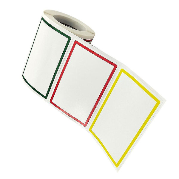 Rull med selvklebende DIY-navnelapper, blanke klassifiseringsmerker