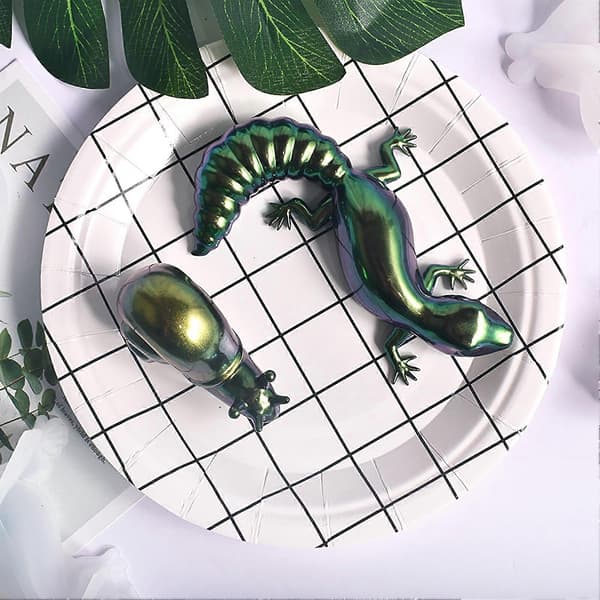 Froskeform Ikke-klebrig Ingen deformasjon Vaskbar Fleksibel Lett å ta ut av formen DIY Glatt overflate Sikker Myk Reptilform for hjemmet D