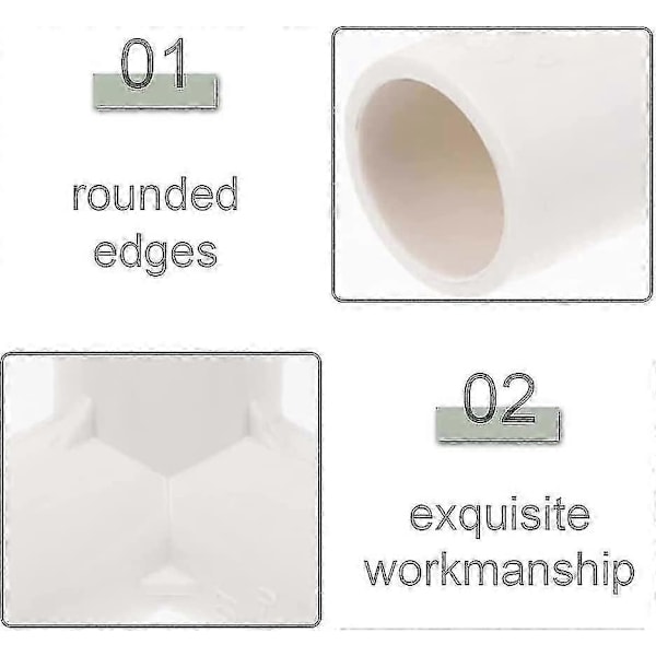 3-vägs innerdiameter 20 mm PVC-kopplingar 3-vägs vinkel PVC-kopplingar Vattenrörskarvar för bevattningsvattenrör (11 st, vit)
