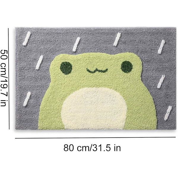 ##/Tegneserie badeværelsesgulvmåtte til husholdning, 50*80cm, frø##/