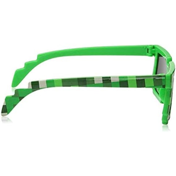 Vintage boxsolglasögon (grön rutig), pojkar och barns gröna