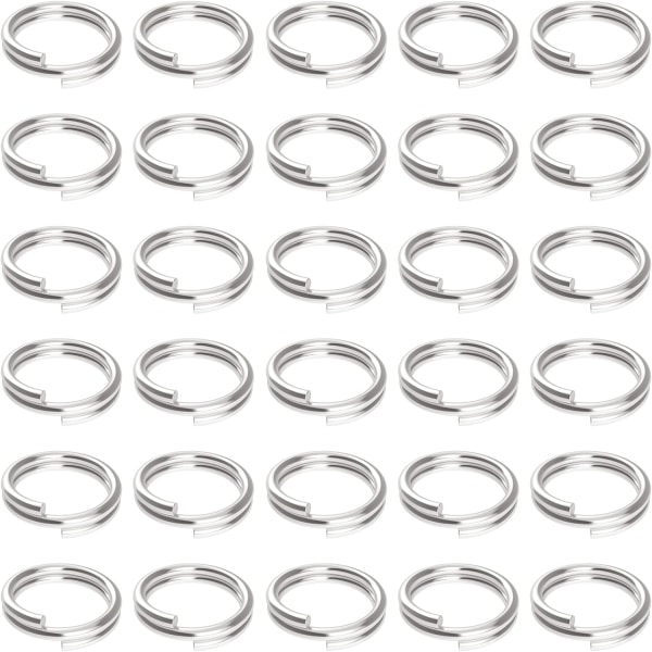 800 Pak Nøglering 10mm Mini Split Springring med Dobbelt Spl
