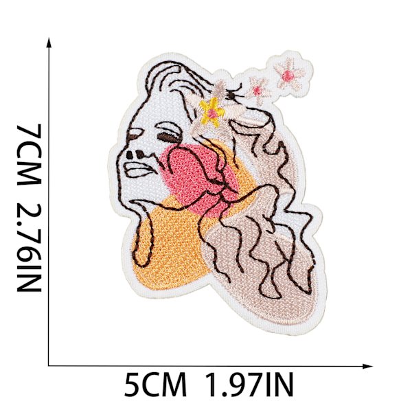 16 broderi-badges til påstrygning til sommeren, kan bruges