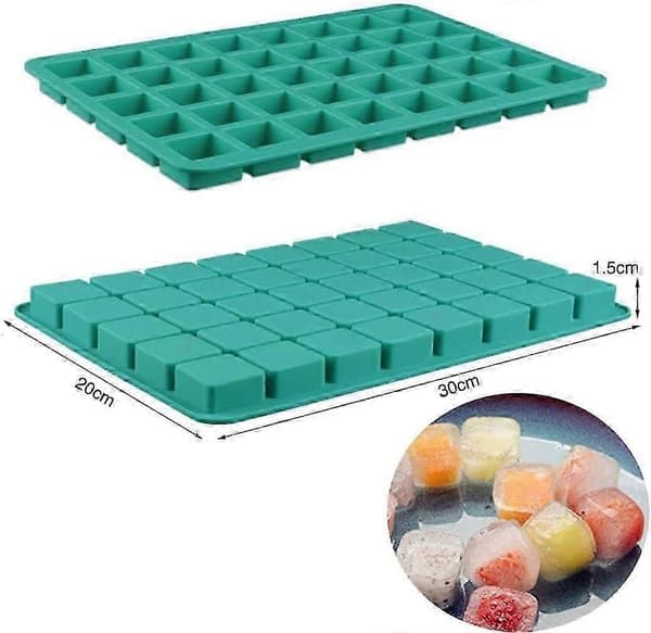 2-pack 40-håls fyrkantiga karamellformar i silikon, chokladtryffelform, whiskey-isbitsform