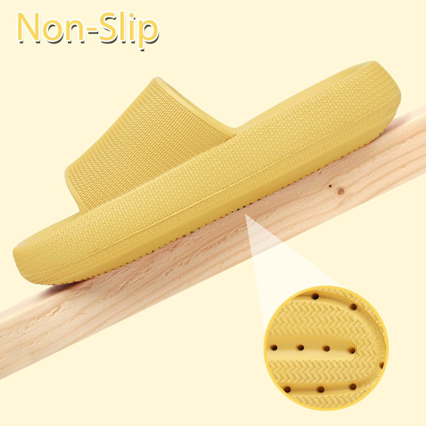 Gula Tofflor Sandaler Herr Dam Halksäkra Duschsandaler Tofflor