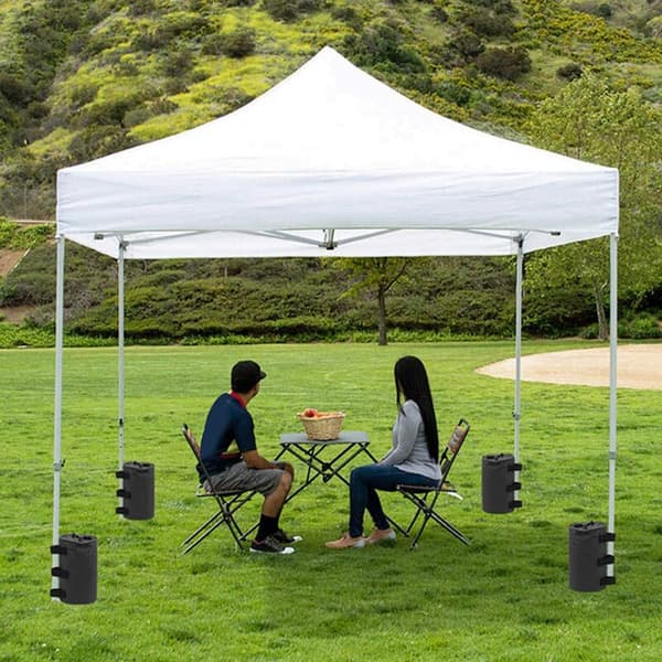 (Svart) Gazebo Benvektpose, 1 Stykke Teltet Vannvektpose Teltet