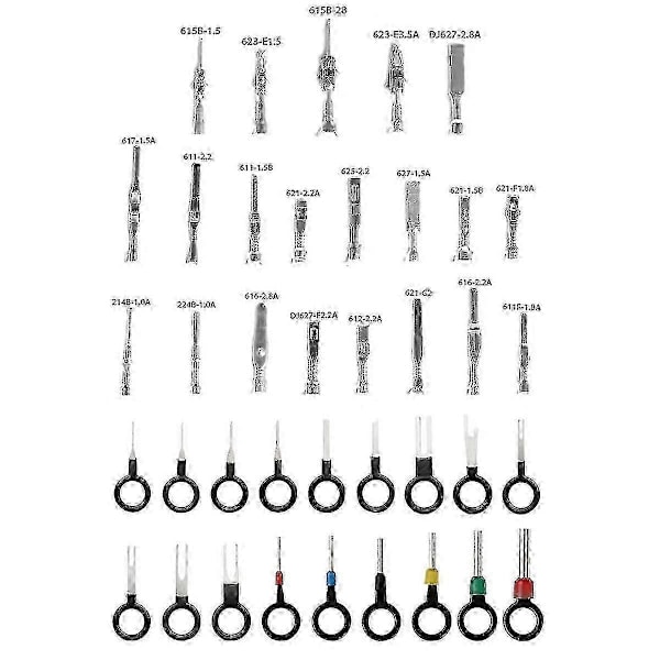 340 stk. 1/1,5/1,8/2,2/2,8/3,5 mm terminalben ledningsnet ben han hun bil elektrisk stik sæt bil ledning