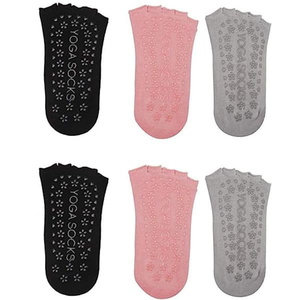 ##/Silikon-halkskyddande yogas strumpor för dans, yoga, balett och pilates##/