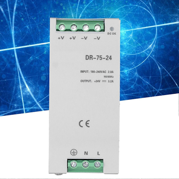 BERM Switching Strømforsyning DIN-skinne Switch Transformer Driver DR7524 100240VAC