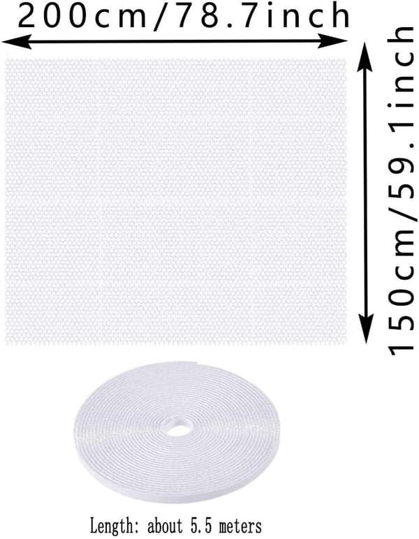 Ikkunoiden hyttysverkot, hyttysverkkokangas, 3 kpl 130 cm