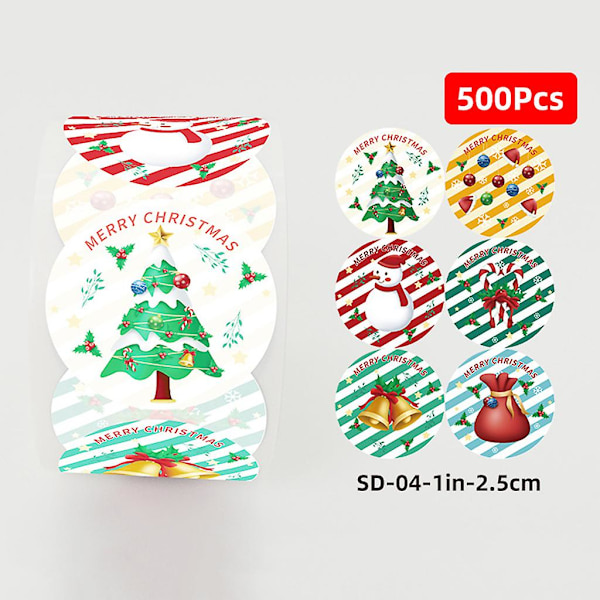 Juldekaler Rulle 500 st Juldag Välsignelse Kort Kuvert Dekal