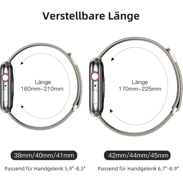 Tähtivärinen metalliremmui yhteensopiva Apple Watch -remmin kanssa 42/44/4