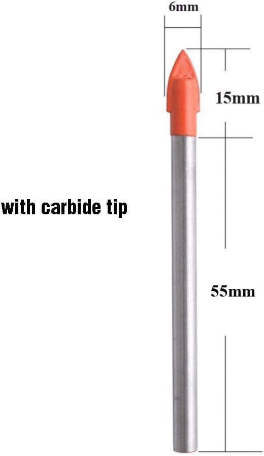 10 Stålbor Bits til Fliser Glas Keramik Marmor og Spejl 6mm