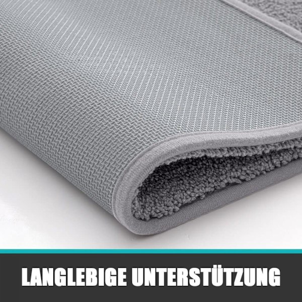 Baderomsmatte Vaskbar, flokket, sklisikker baderomsmatte