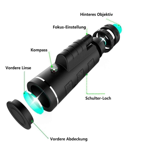 ##/Kikkert 40 × 60 HD monokular til smartphone monokular##/