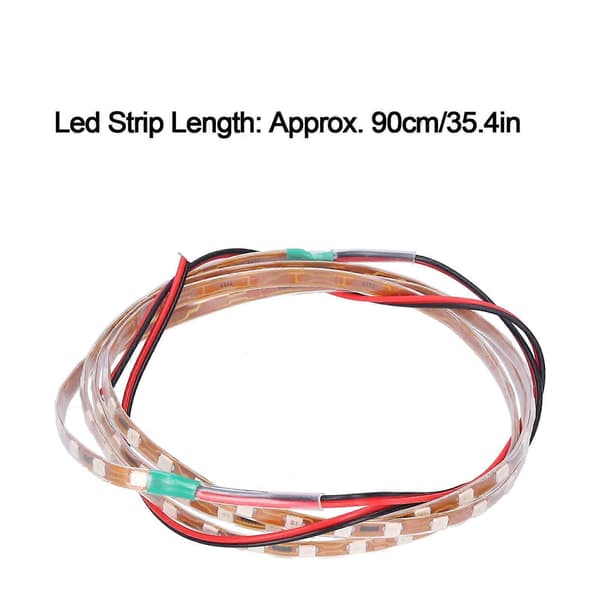 90cm LED-stripe 90 Lampechips Dekorativ Ambientbelysning 12V Universal for Bil Motorsykkel Grønt Lys