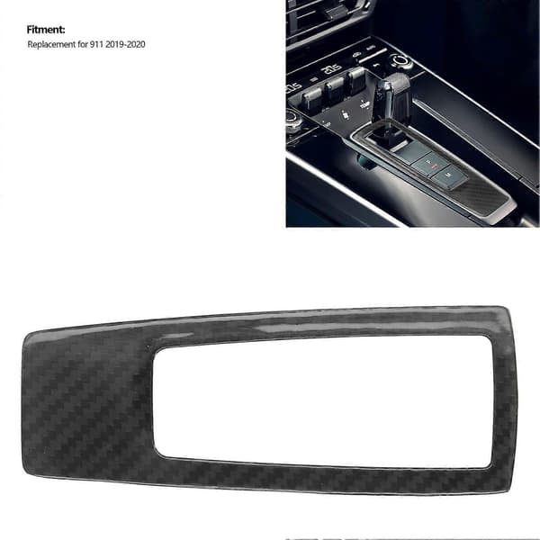 Karbonfiber Girskiftpanel Deksel Trim Interiør Dekor Erstatning for 911 2019-2020