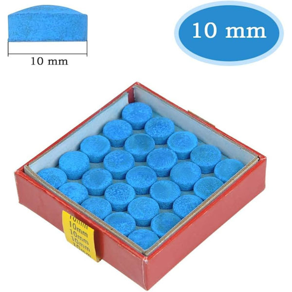 Biljardköspetsar, 10 mm skruvspetsar för biljard, köspetsar Blu