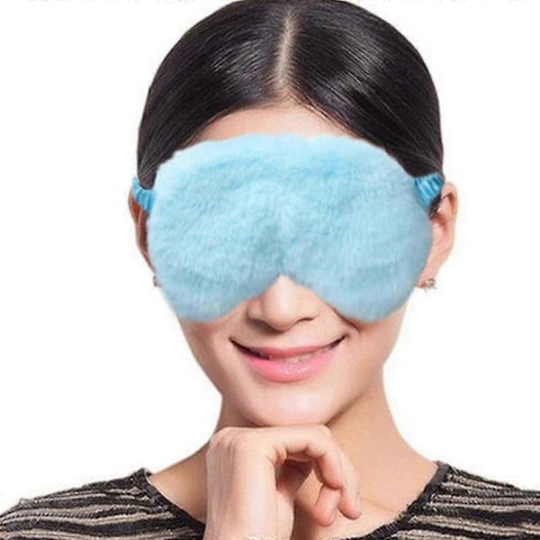 4 st Plysch Ögonmask Mjuk Fluffig Plysch Ögonmask Sovmask Justerbar För Barn Vuxna Kvinnor