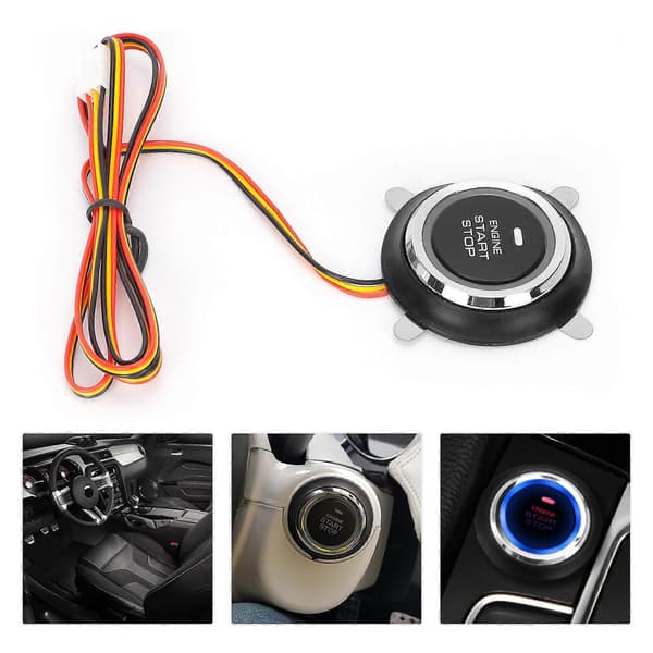 12V Motor Start Stopp Tryckknapp Universell Nyckellös Ingång Tändningsstartbrytare för Bil