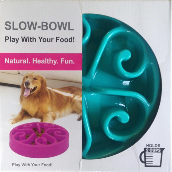 M Purple Anti Glutton Dog Slow Feeding Kulho, jossa liukumaton pohja P