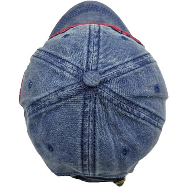 (blå) Baseball Cap Bomullsjusterbar Vasket Klassisk Dad Hat Vint