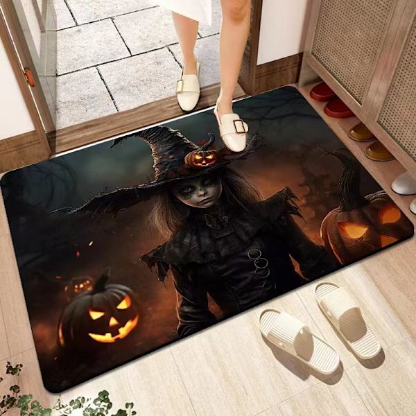 60x40 cm Halloween-ovi Matto Sisä- ja Ulkokäyttöön, Hauska Tervetuloa