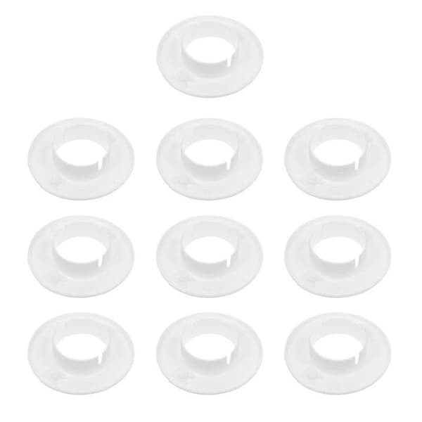 8.6X8.6x2cm vita vindflöjlar & takdekor 10st plast rosettplatta radiator väggskydd rese