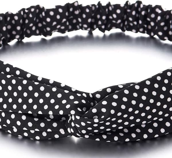 Boho Gypsy Hippie Polka Dot Hårbånd Kryds Turban Hovedbånd Hår