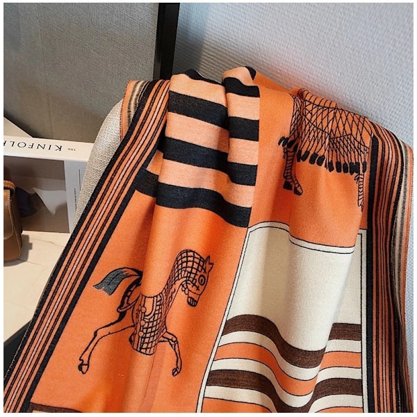 Talvinen Pashmina-huivi naisille - pitkä, suuri, paksu, lämmin, kääntyvä