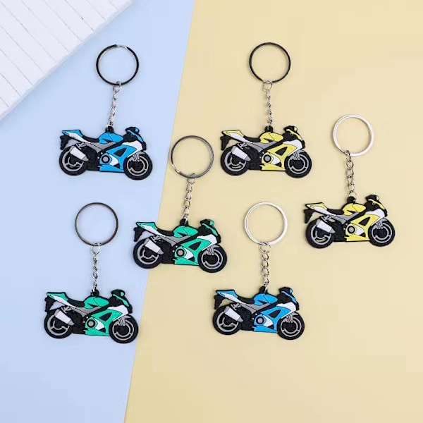 /#/8 mini PVC nøgleringe til motorcykler. Nøglering Mænd Kvinder Bil Nøglering 8 Indkøbsvogn Nøglering Bedste Smykkegave/#/
