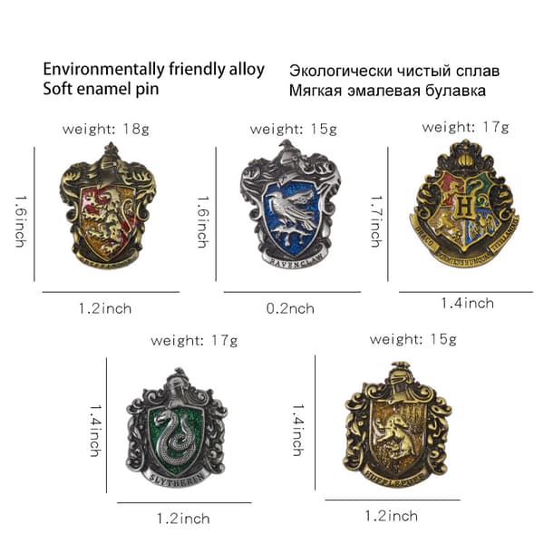 Harry Potter Hogwarts Alloy Broche Pin Memorial Fans Gave (2)