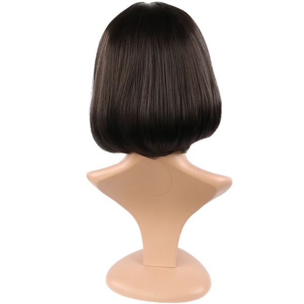 ##/Lys Brun 1 Del Kort Bob Rett Syntetisk Flat Bangs Varmebestandig Vanlig Parykk##/