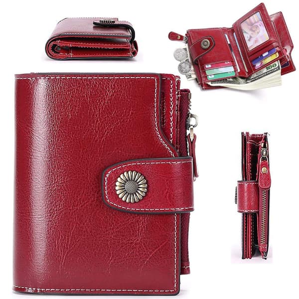 Lompakko, jossa 21 lokeroa, aitoa nahkaa, REID