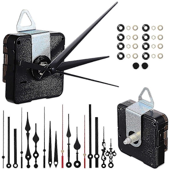 8 Set Klockrörelsemekanismer med Visare DIY Klockreparationsdelar