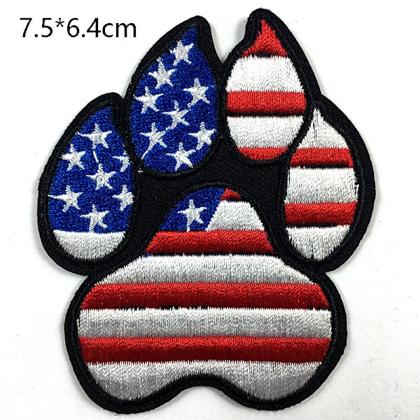 9 stk. Broderet Patch Hundepotformet Stryge-på Patch DIY Broderi