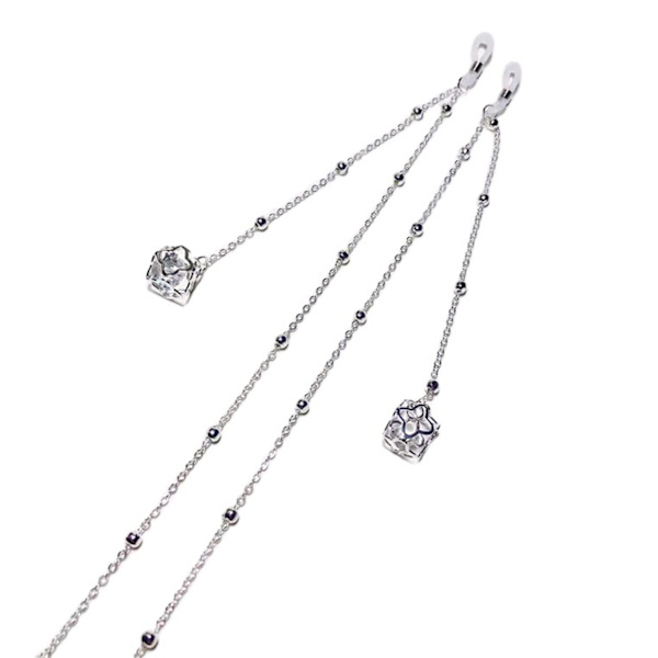 ##/Snygg enkel glasögonskedja i silver##/